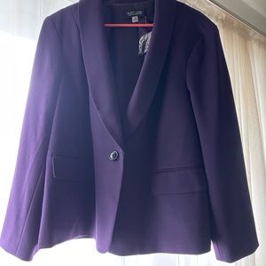 Purple 3/4 sleeve blazer